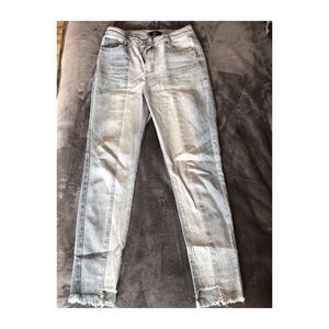 HIGH RISE SEAM FRONT boyfriend / mom Jean